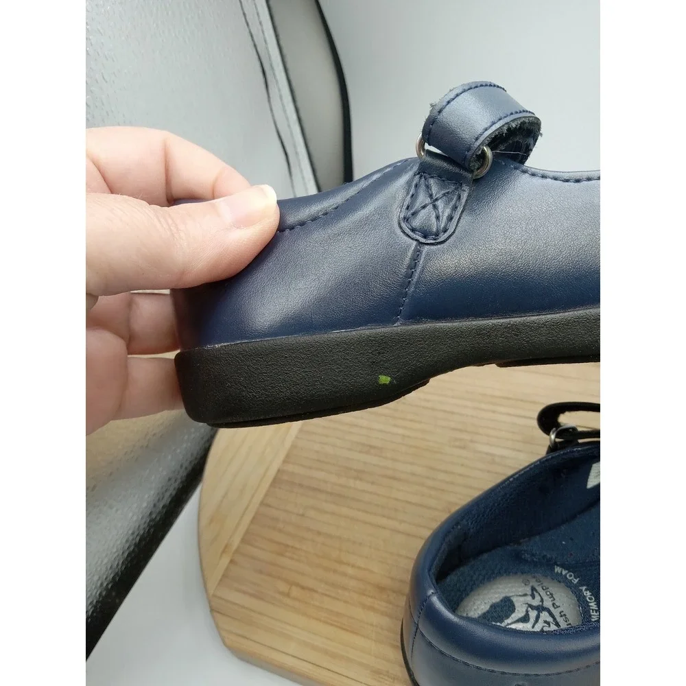 Hush Puppies Girl Shoes 12 Wide Lexi Navy Blue Leather School‎ or Formal
